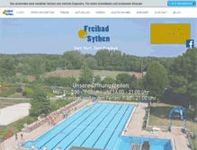 Tablet Screenshot of freibad-sythen.de